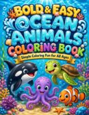 Bold and Easy Ocean Animals Coloring Book front cover