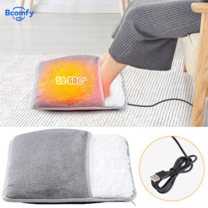 USB Electric Foot Warmer Cushion — Flannel, Washable